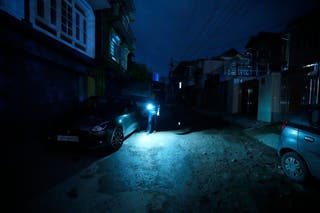 A blackout in Jammu as explosions and sirens went off in Srinagar, Indian-controlled Kashmir